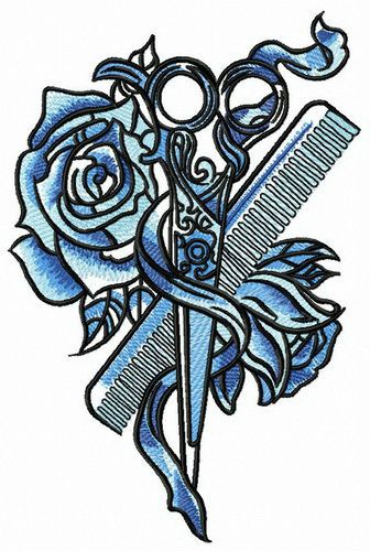 336x500 Female Hairdresser Embroidery Design Hobby And Craft Embroidery