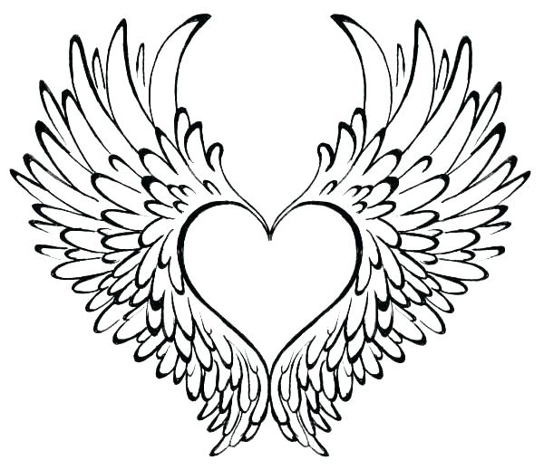 600x519 Drawing Hearts With Wings How To Draw A Heart With Wings Step