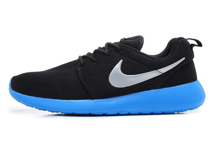 705x463 Incredible Nike Roshe Run Black Blue Breathable Summer Mens Shoes