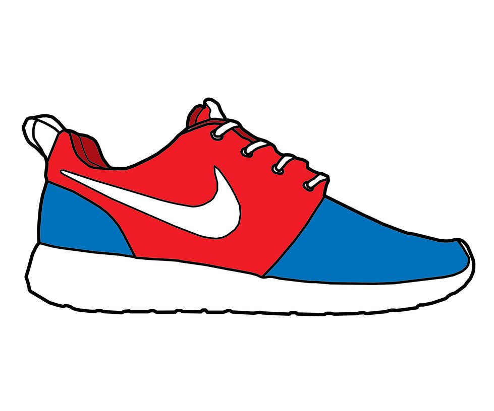 979x816 Nike Roshe Drawing