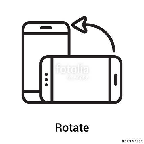 500x500 Rotate Icon Vector Sign And Symbol Isolated On White Background