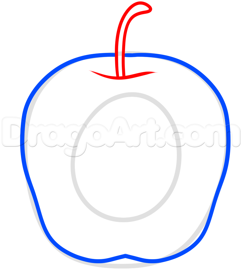 840x949 drawing rotten fruit, step