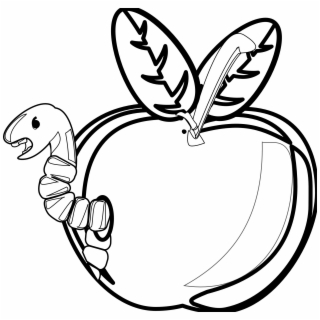320x320 Hd Black And White Clipart Apple