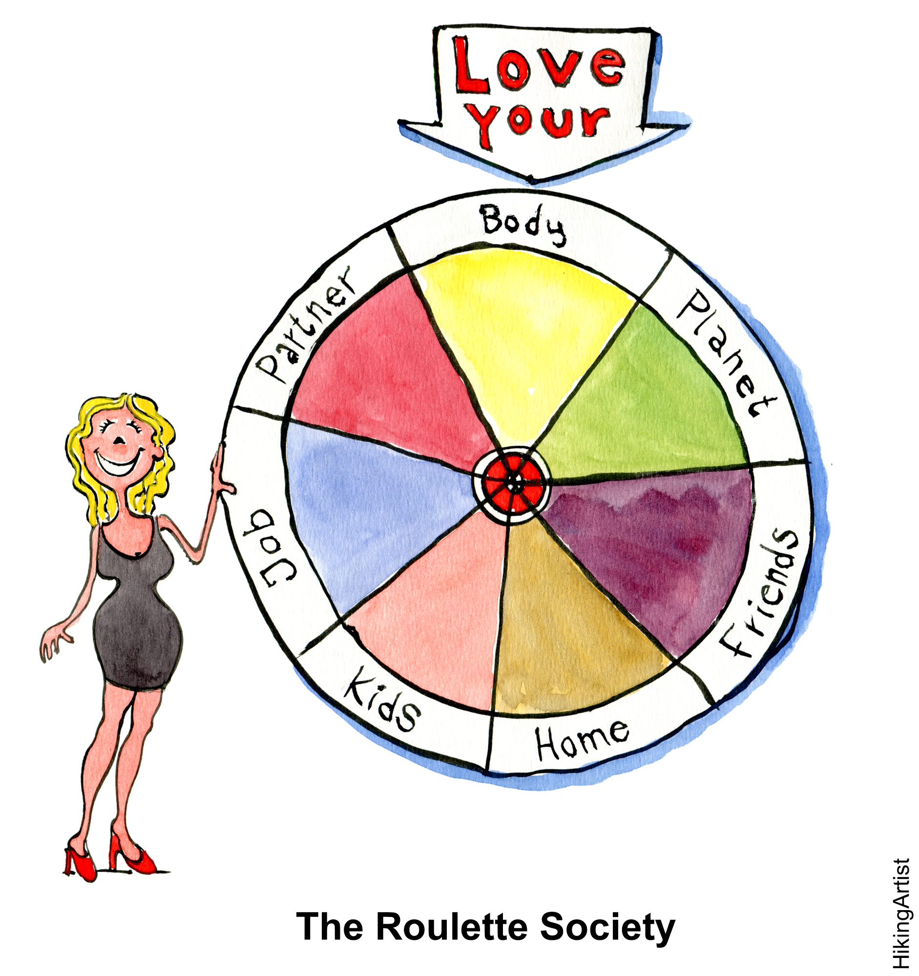 1882x2000 Love In The Roulette Society Illustration The Hiking Artist