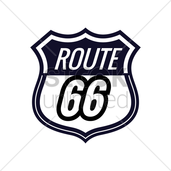 600x600 Route Sign Vector Image