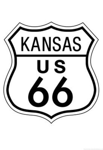 334x488 Kansas Route Sign Art Poster Print Masterprint
