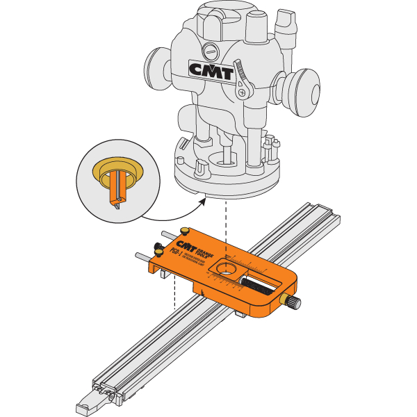 600x600 pgd adjustable precision router dado jig cmt orange tools