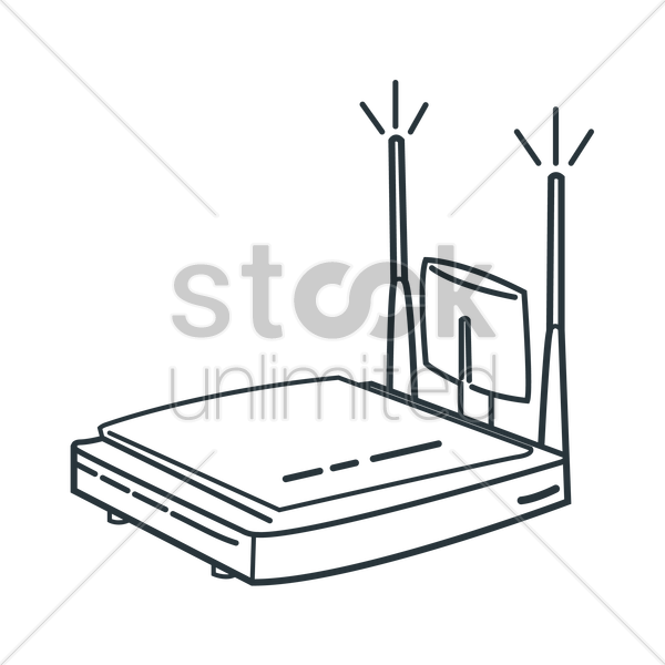 600x600 Wifi Router Vector Image