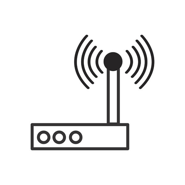 600x600 figure router connection wifi service icon art print