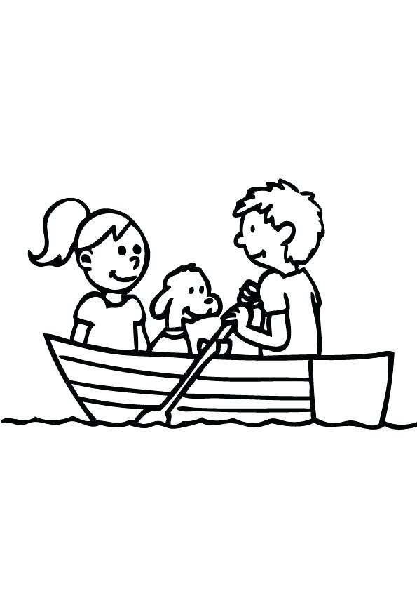 595x842 Row Your Boat Coloring