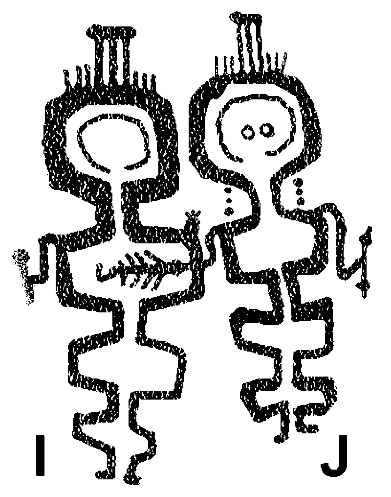 800x1015 row of two pipette petroglyphs on one panel