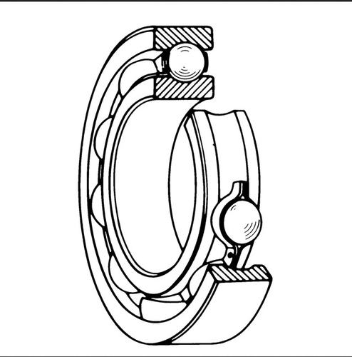 494x500 Single Row Deep Groove Ball Bearings