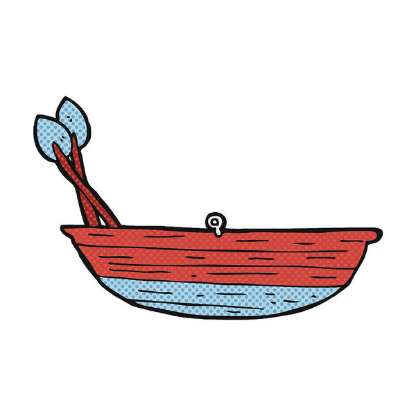 600x600 Comic Cartoon Rowing Boat Art Print