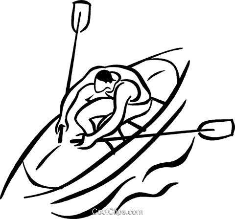 480x448 Person Rowing A Boat Royalty Free Vector Clip Art Illustration