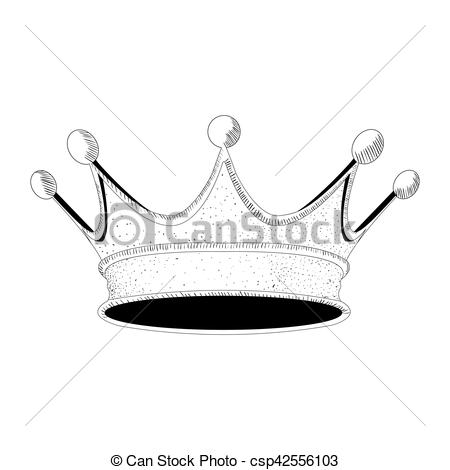 450x470 royal crown isolated hand drawn royal crown, vector illustration