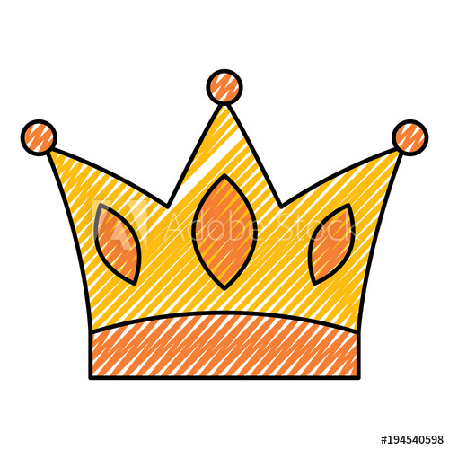 500x500 Gold Crown Jewelry Royal Monarch Vector Illustration Drawing Image