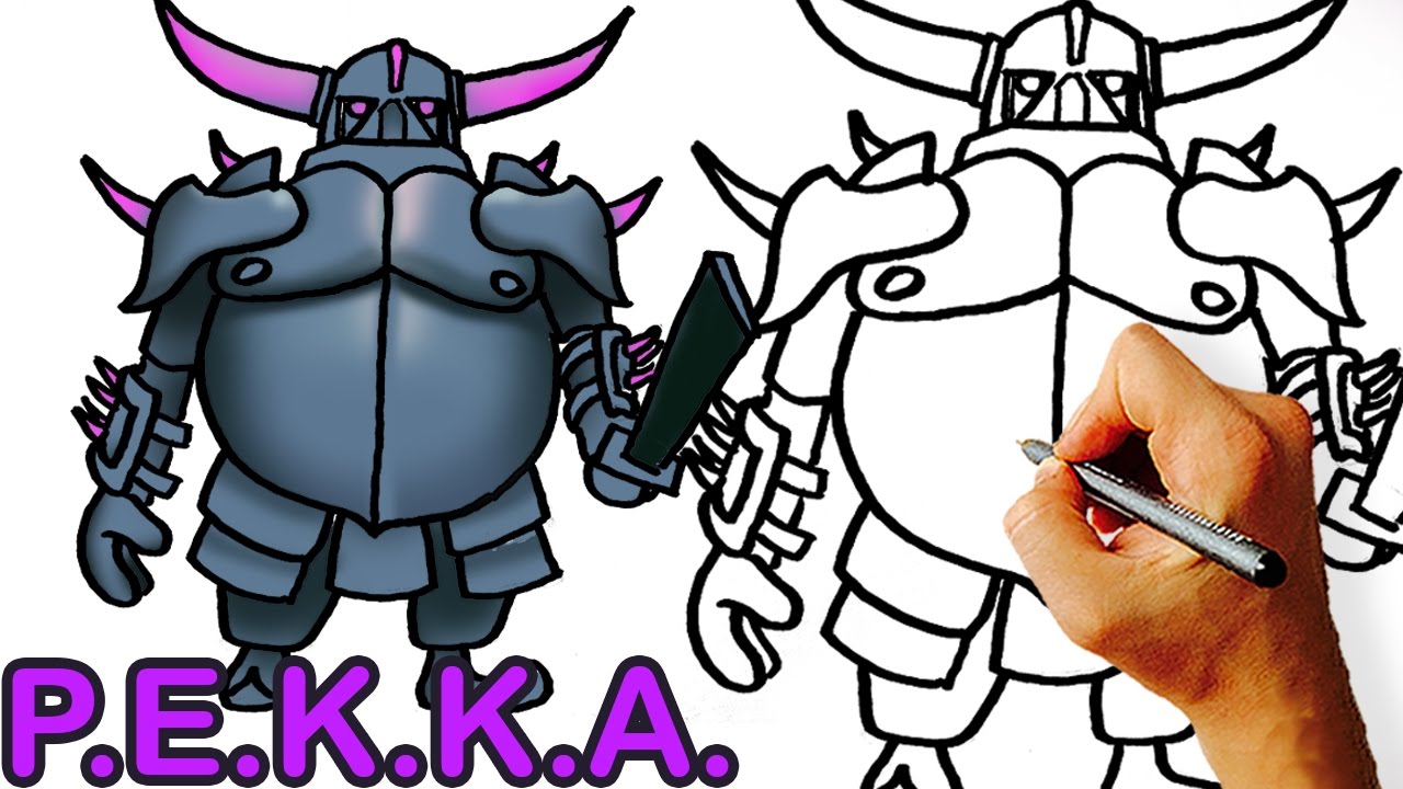 1280x720 How To Draw P E K K A From Clash Royal Or Clash Of Clans