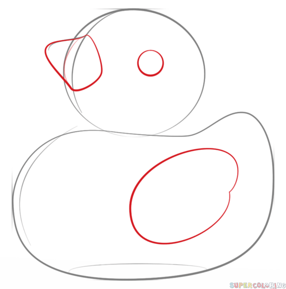 569x575 How To Draw A Rubber Duck Step