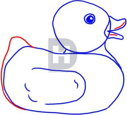444x405 How To Draw A Rubber Ducky, Step