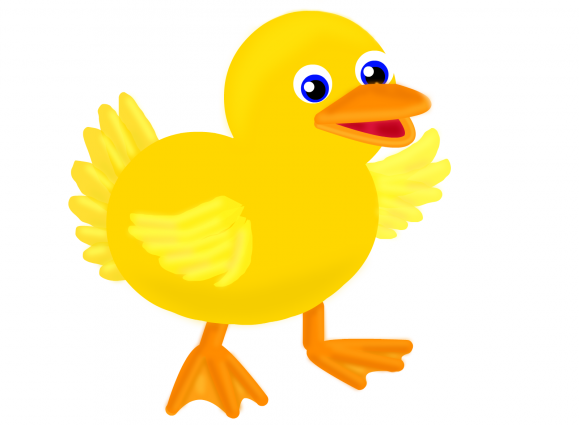 579x425 Duck, Drawing, Yellow, Transparent Png Image Clipart Free Download