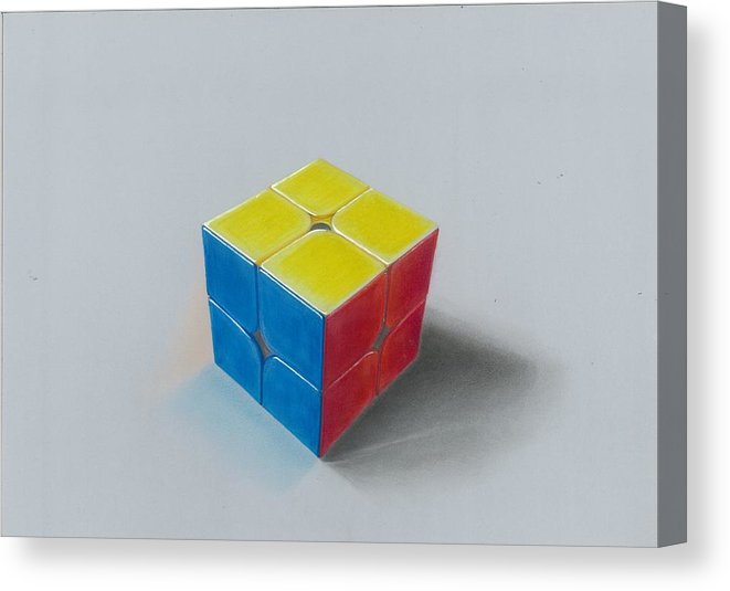 661x535 realistic drawing of rubik's cube canvas print canvas art