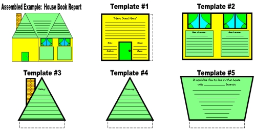 500x254 house book report project templates, worksheets, grading rubric