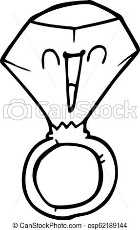287x470 Line Drawing Cartoon Red Ruby Ring