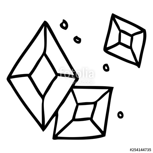 500x500 Line Drawing Doodle Of Some Ruby Gems Stock Image And Royalty