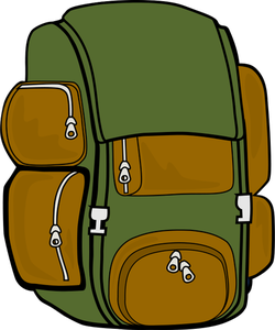 250x300 vector illustration of a rucksack drawing