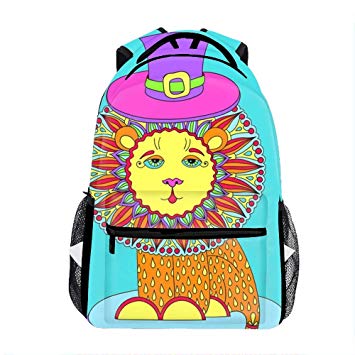 355x355 School Backpack Classic Travel Laptop Colored Line