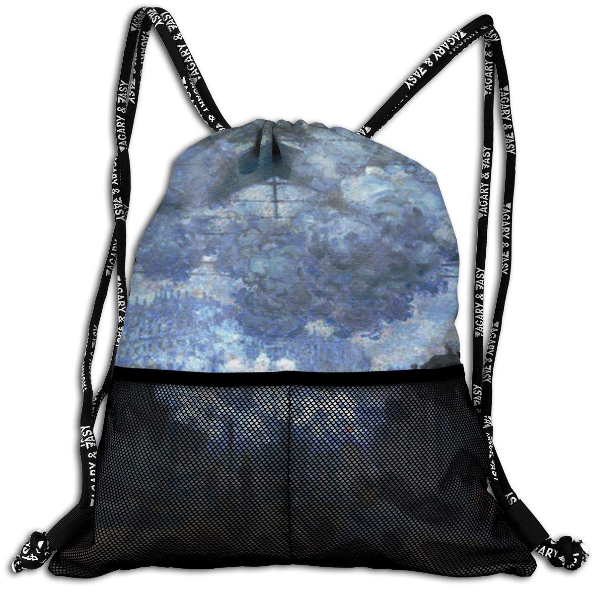 1200x1200 Anywn Drawing Normandy Train Drawstring Backpack Bags