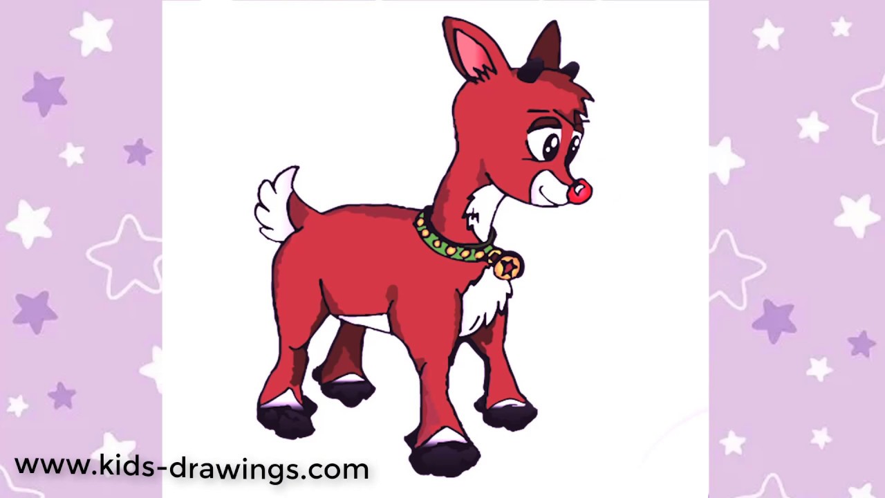 1280x720 How To Draw Rudolph