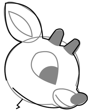 300x374 How To Draw Rudolph The Red Nosed Reindeer Step