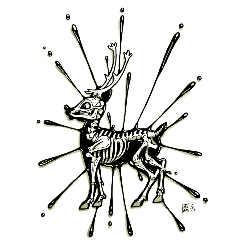 800x800 rudolf the tar nosed reindeer original drawing the art of lee davis