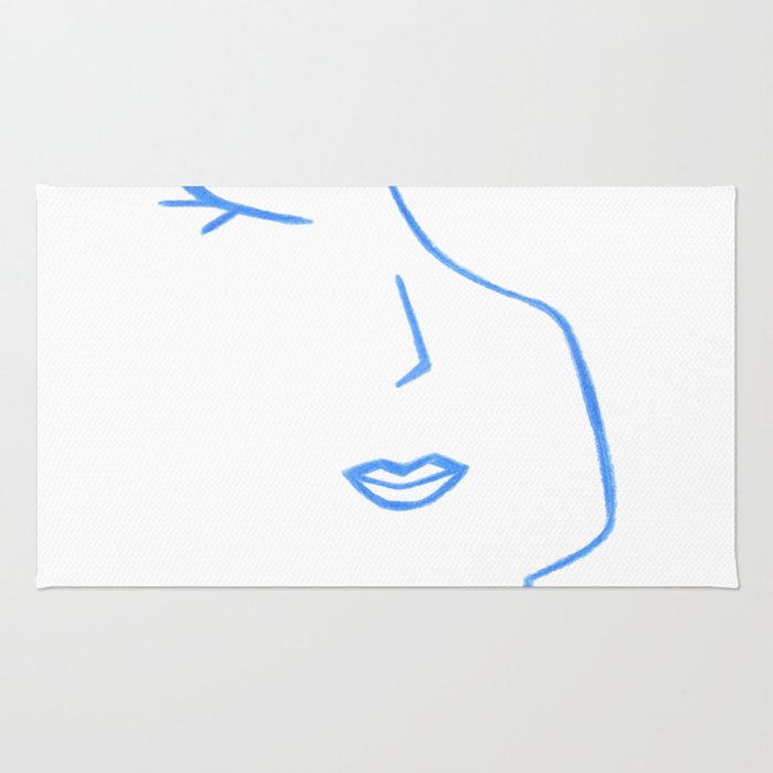 700x700 Pastel Blue Elegant Feminine Woman Kind Minimalist Line Drawing