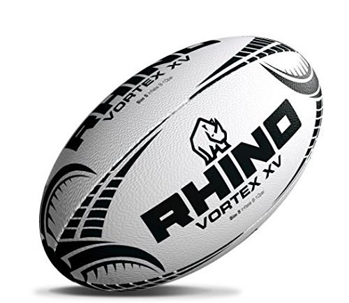 500x434 rhino unisex vortex xv rugby ball, white, size