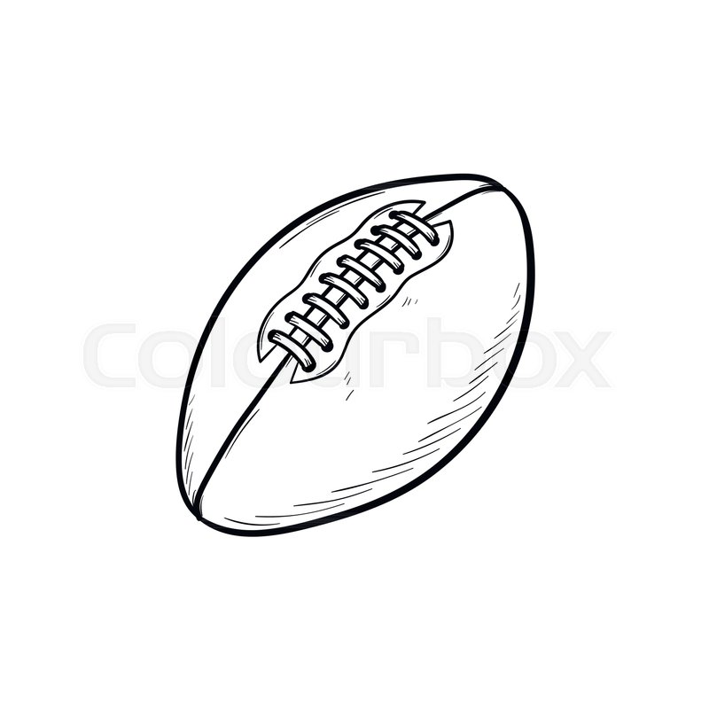 800x800 Rugby Ball Hand Drawn Outline Doodle Stock Vector Colourbox