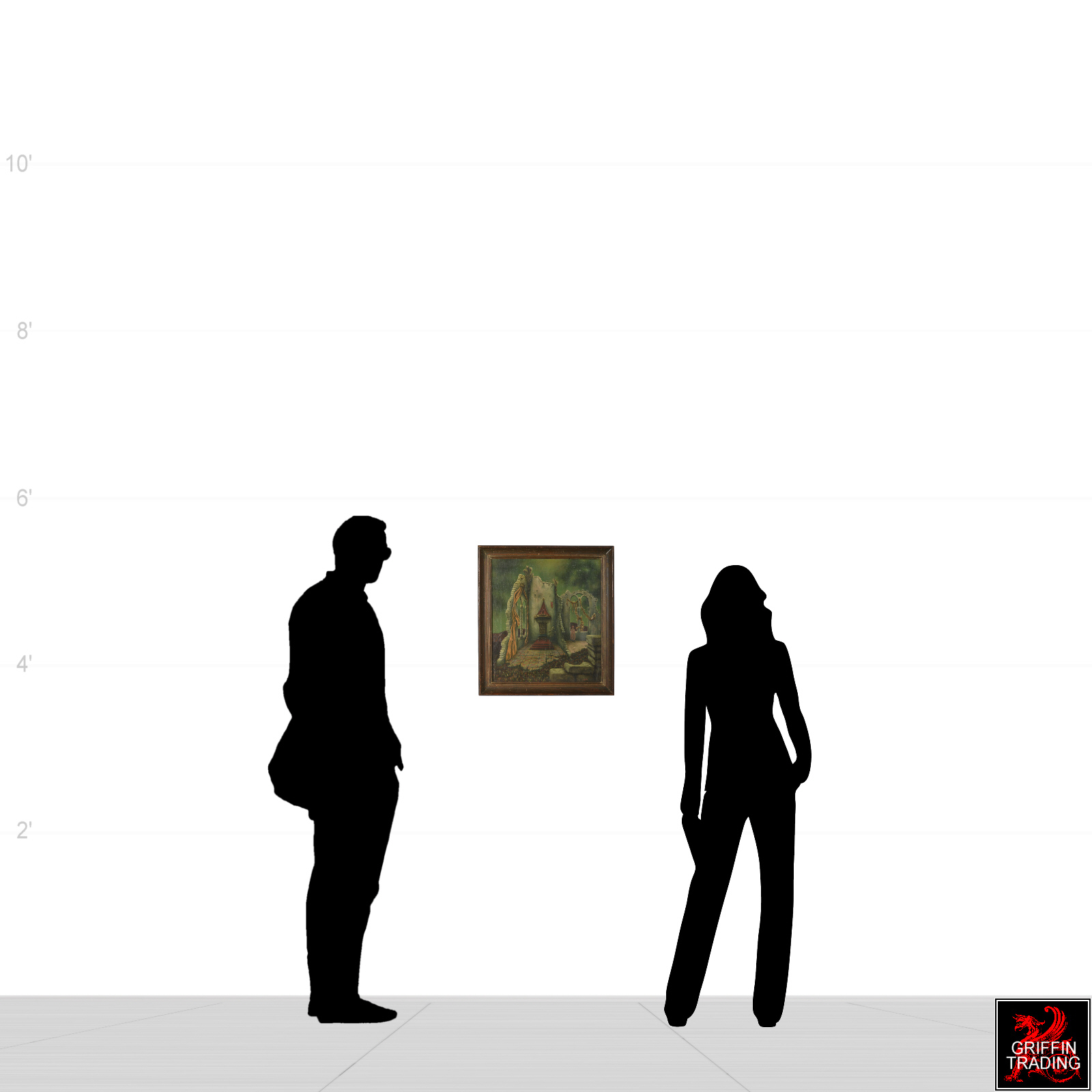 1600x1600 Fairytale Castle In Ruins Painting