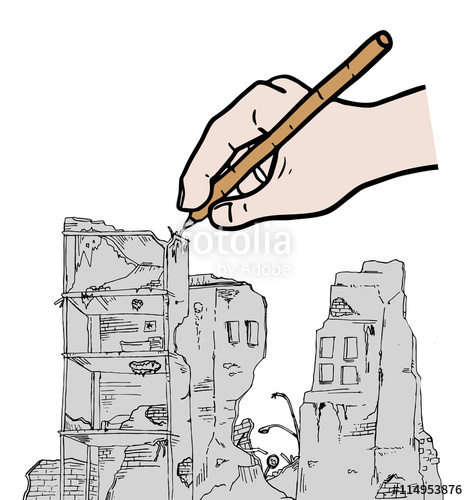 468x500 Ruins Vector Draw Stock Image And Royalty Free Vector