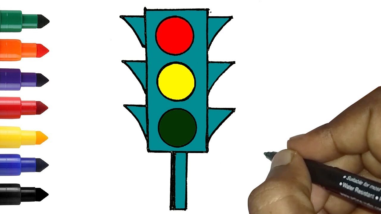 1280x720 Traffic Rules And Road Safety Drawing How To Draw Traffic Lights