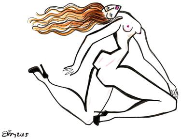 375x287 Running Away From It Drawing