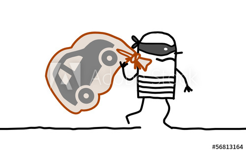 500x310 Car Thief Running Away