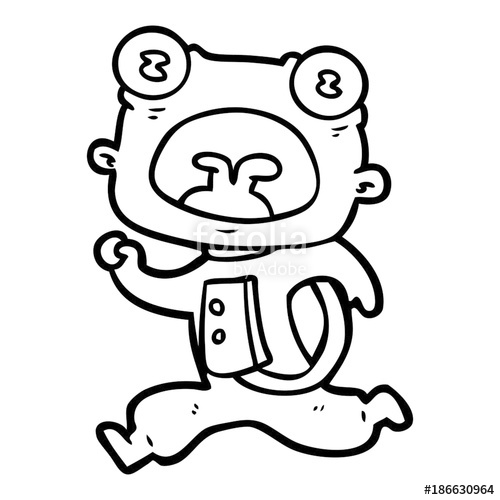 500x500 Cartoon Weird Alien Running Away Stock Image And Royalty Free