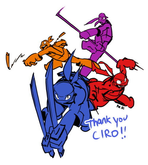 500x557 Running Away A Thank You Drawing For The Tmnt Showrunner, Ciro!