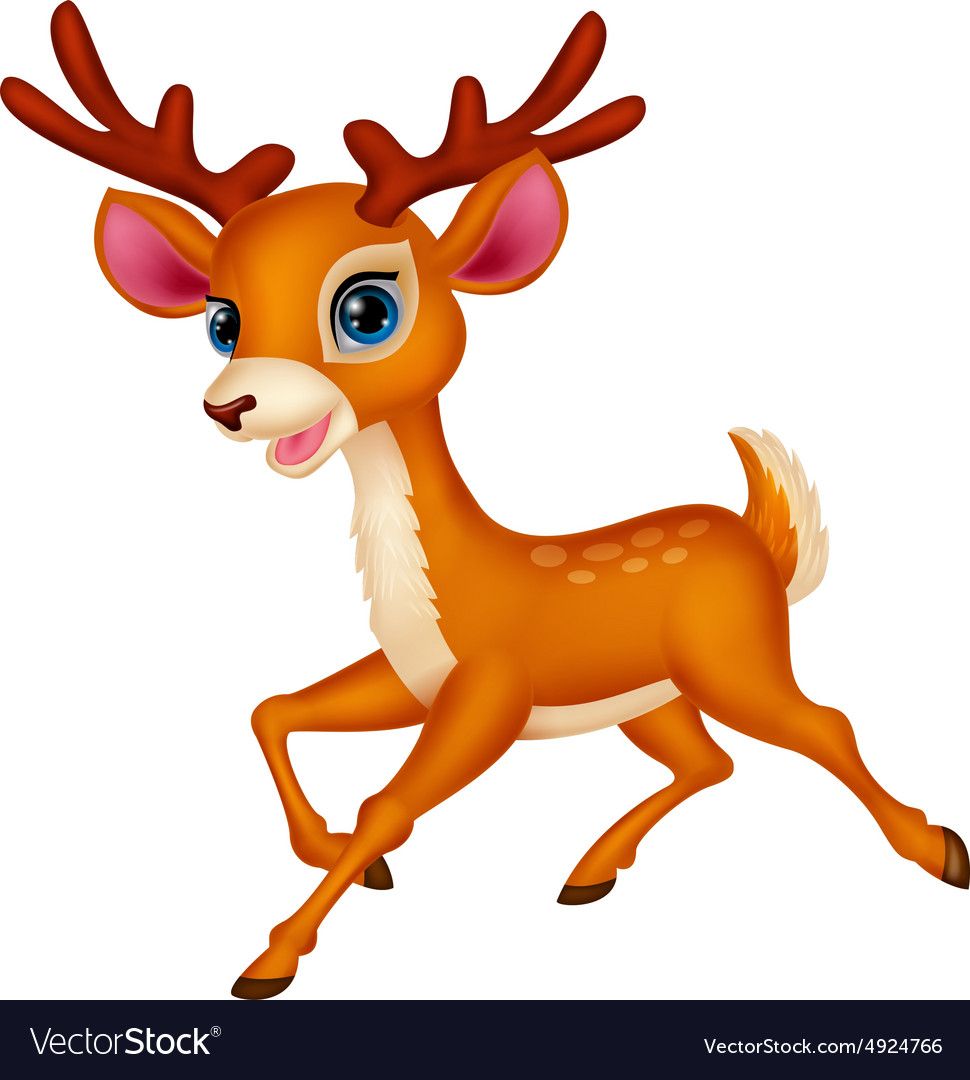 970x1080 Cute Deer Cartoon Running Vector Image On Deer Cartoon
