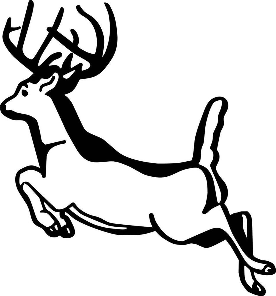 934x1000 Running Deer Decal Vinyl Wall Deer Sticker