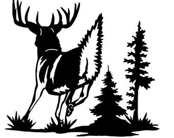 340x270 Running Deer Art Etsy