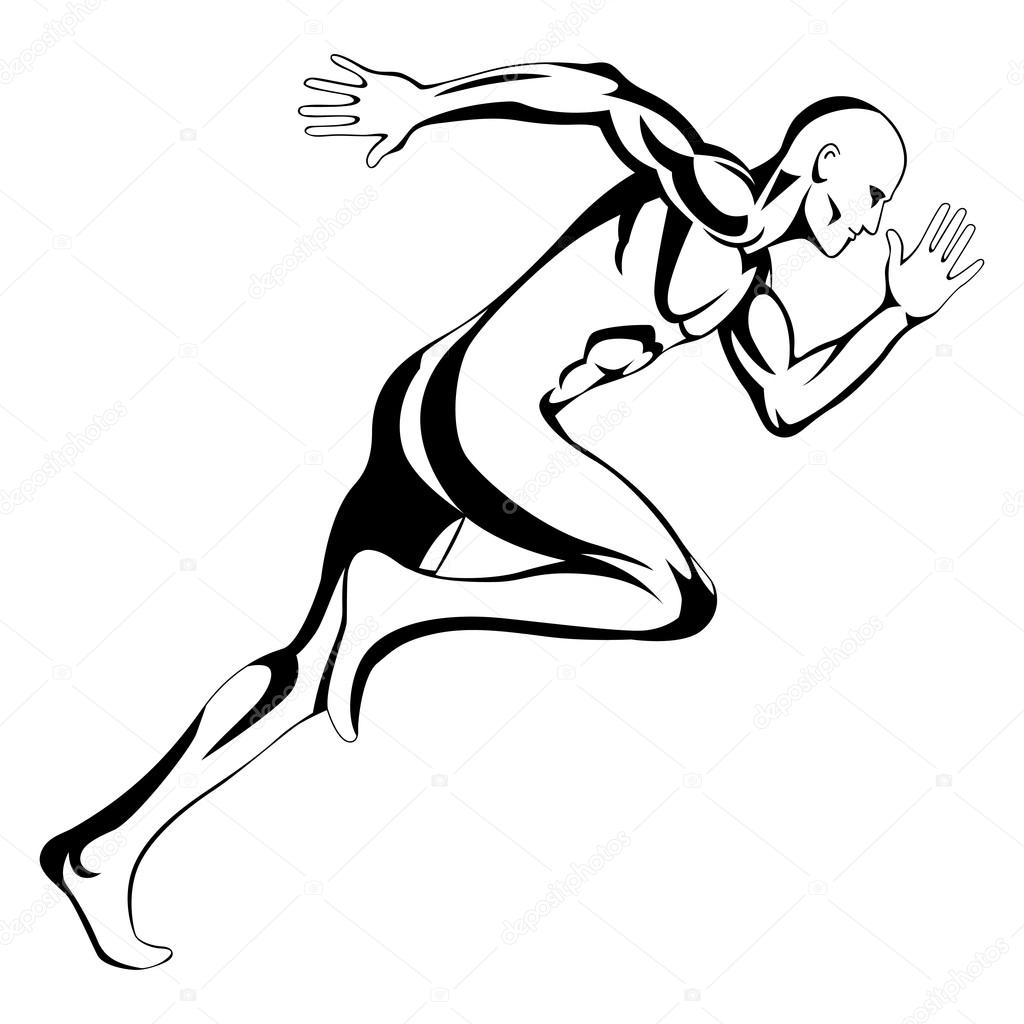 1024x1024 Running Drawing Man For Free Download
