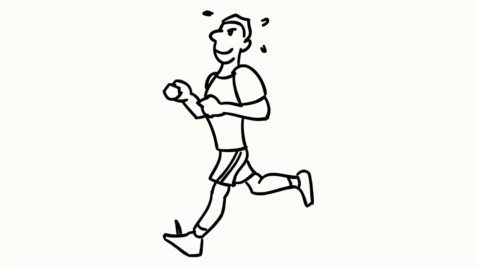 1920x1080 Men Fitness Excersie Running Line Drawing Illustration Animation