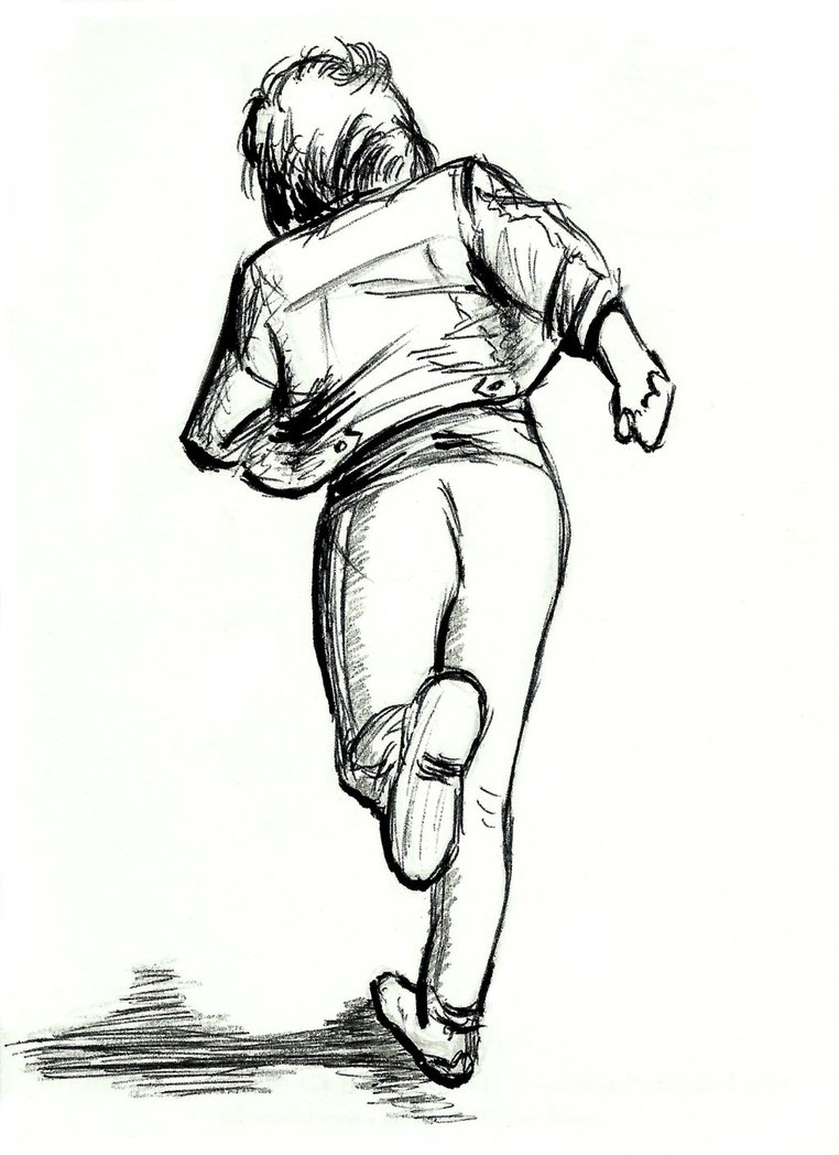 762x1048 Running Drawing Person For Free Download